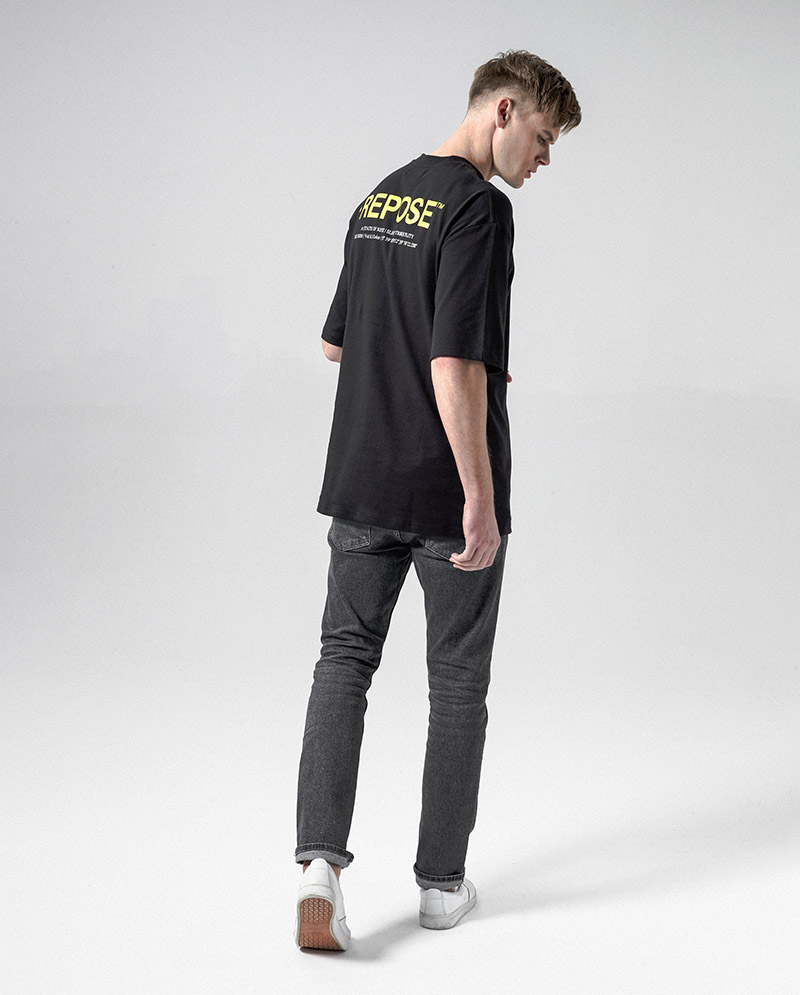 REPOSE Yellow Color Logo Tee