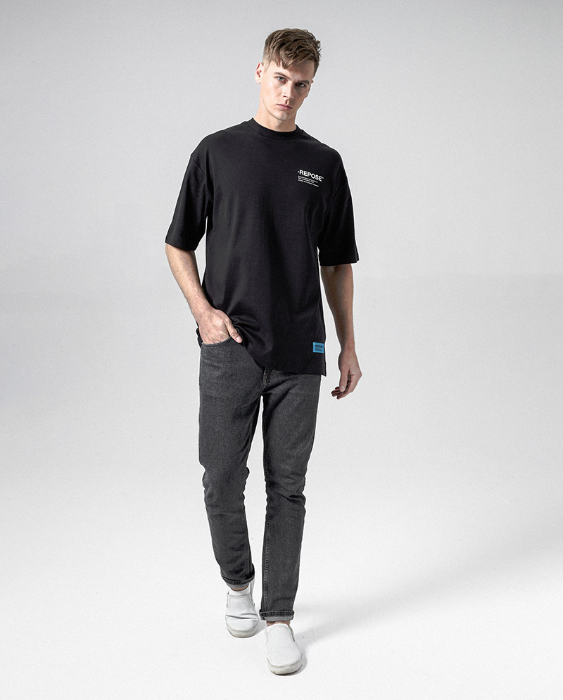 REPOSE Yellow Color Logo Tee