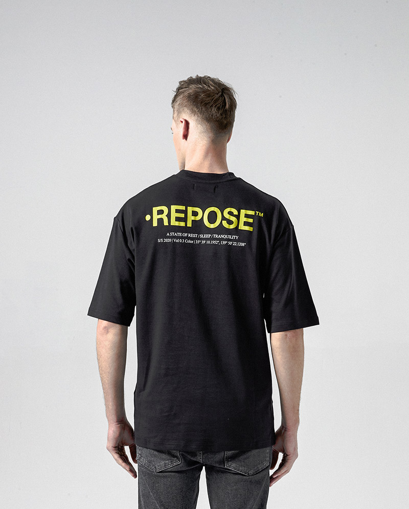 REPOSE Yellow Color Logo Tee