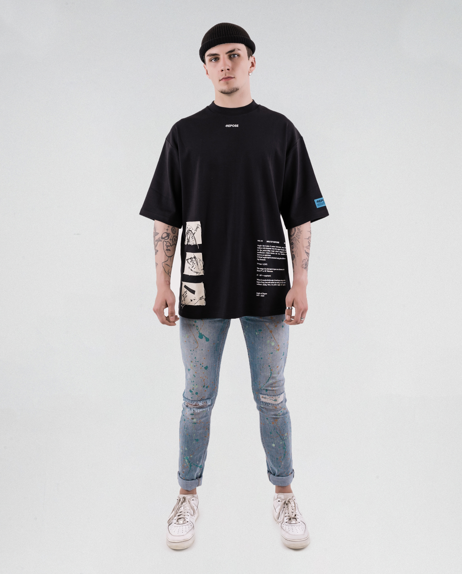 REPOSE Angle Patchwork Tee