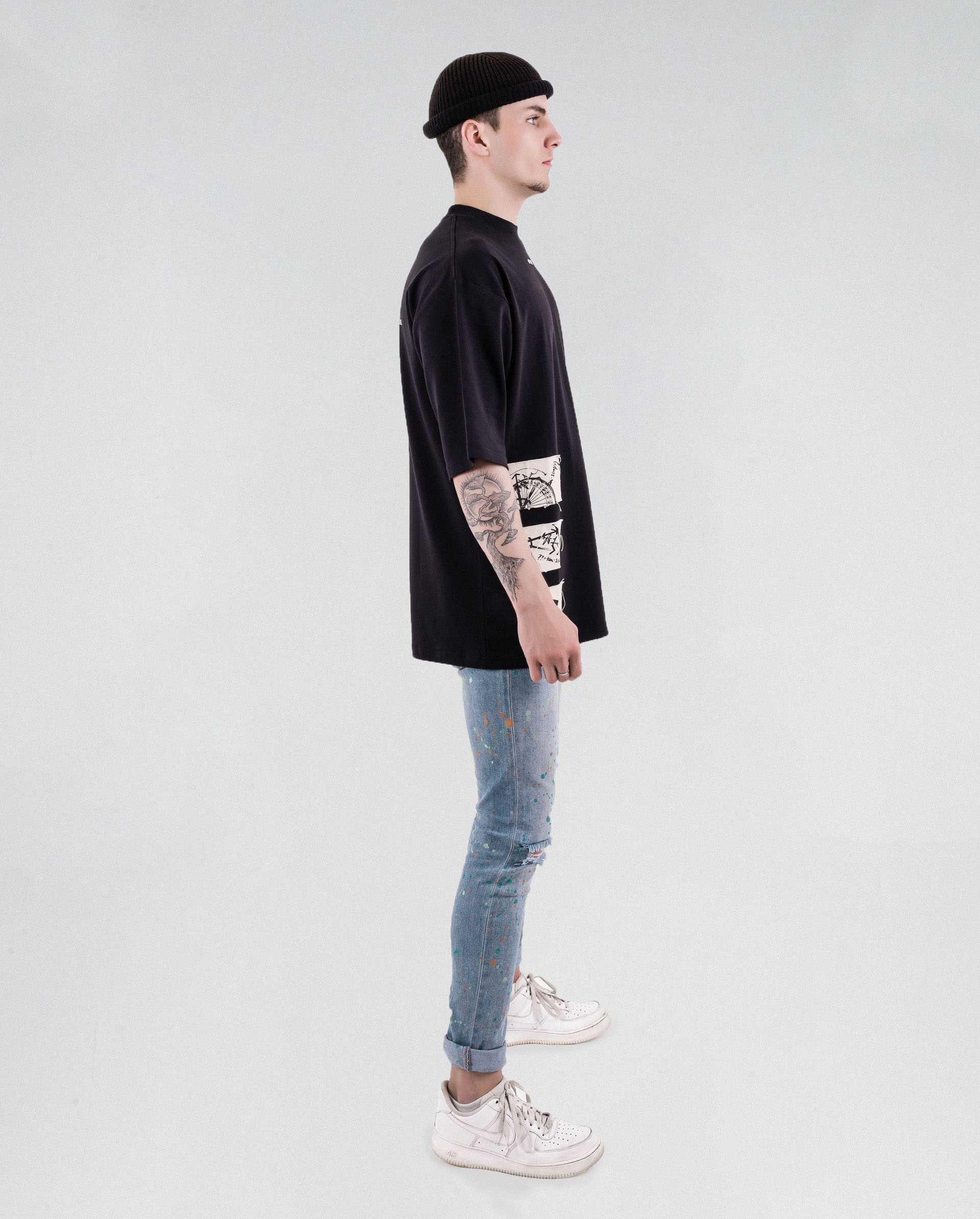REPOSE Angle Patchwork Tee