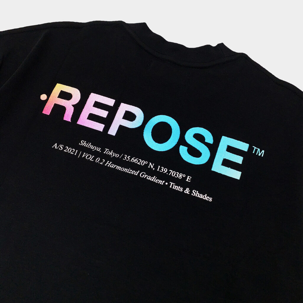 REPOSE Gradient Logo Multicolor Embroidery Back
