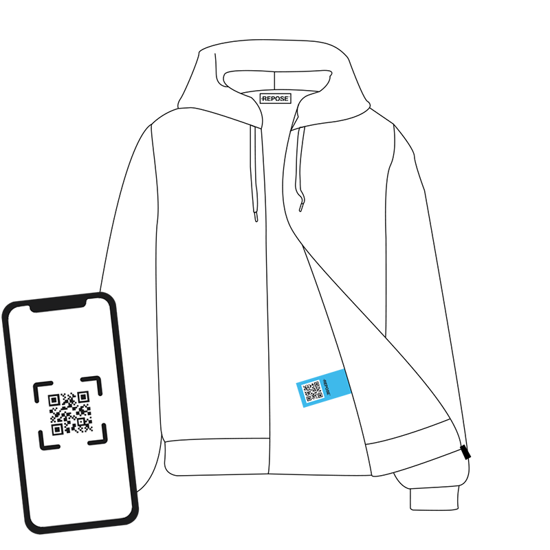 Scan QR on the clothes