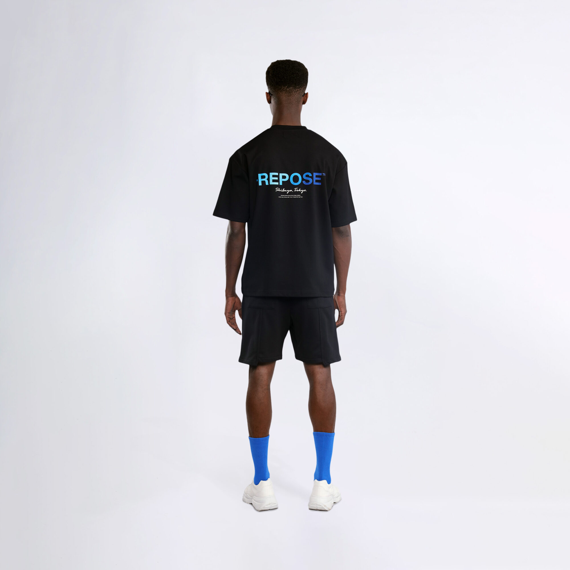 REPOSE Gradient Blue Logo Tee