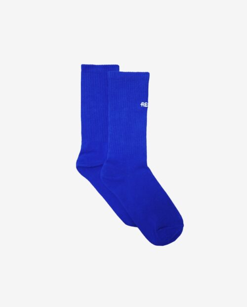 REPOSE Mini Logo Socks - Blue