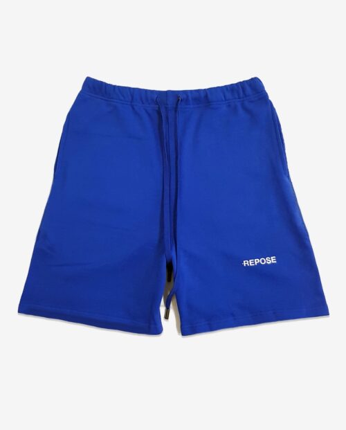 REPOSE Logo Blue Sweat Shorts
