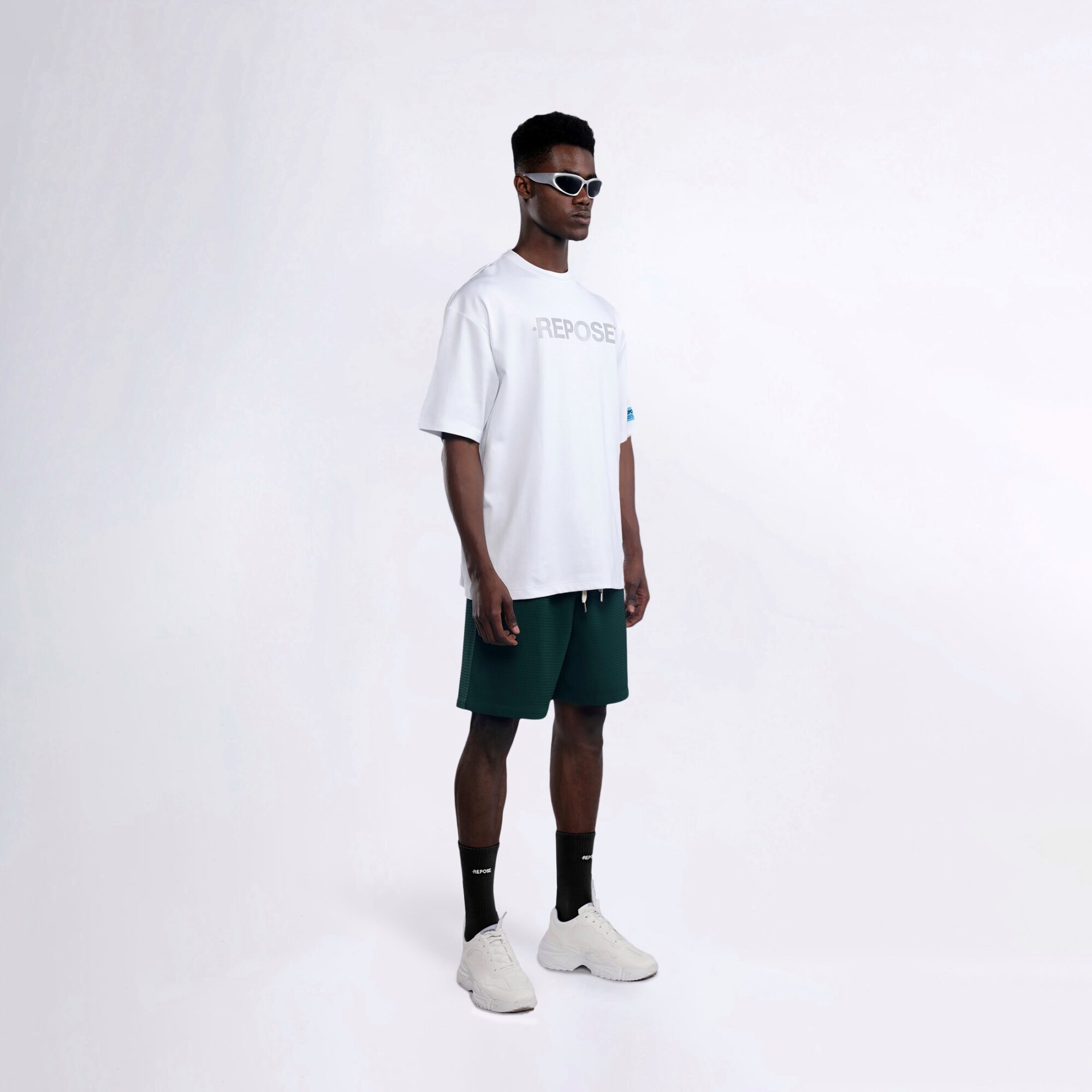 REPOSE Front Reflective Logo Tee