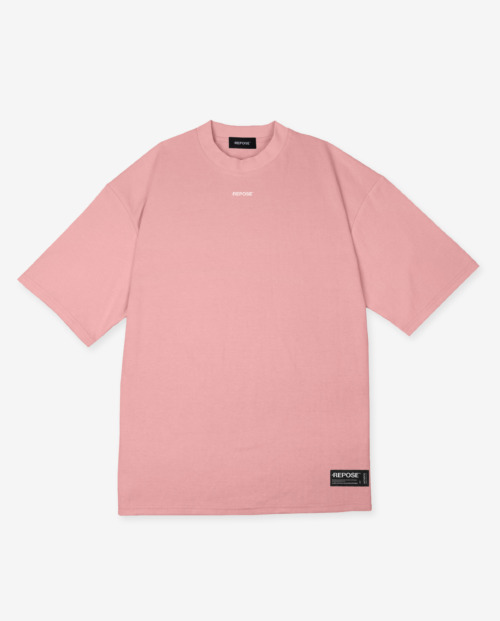 REPOSE Classic Logo Pink Tee