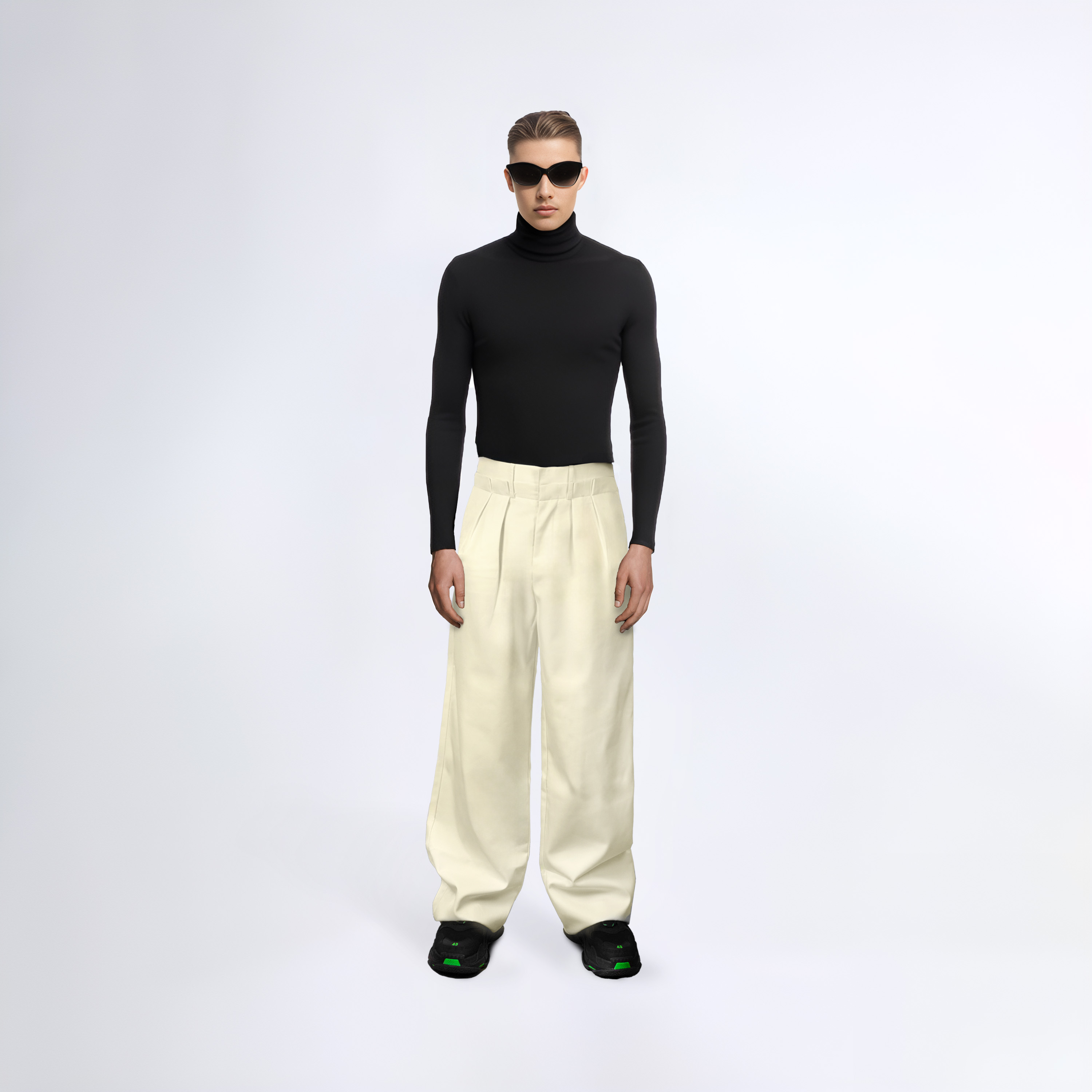 REPOSE Infinite Layer Tailored Pants Cream