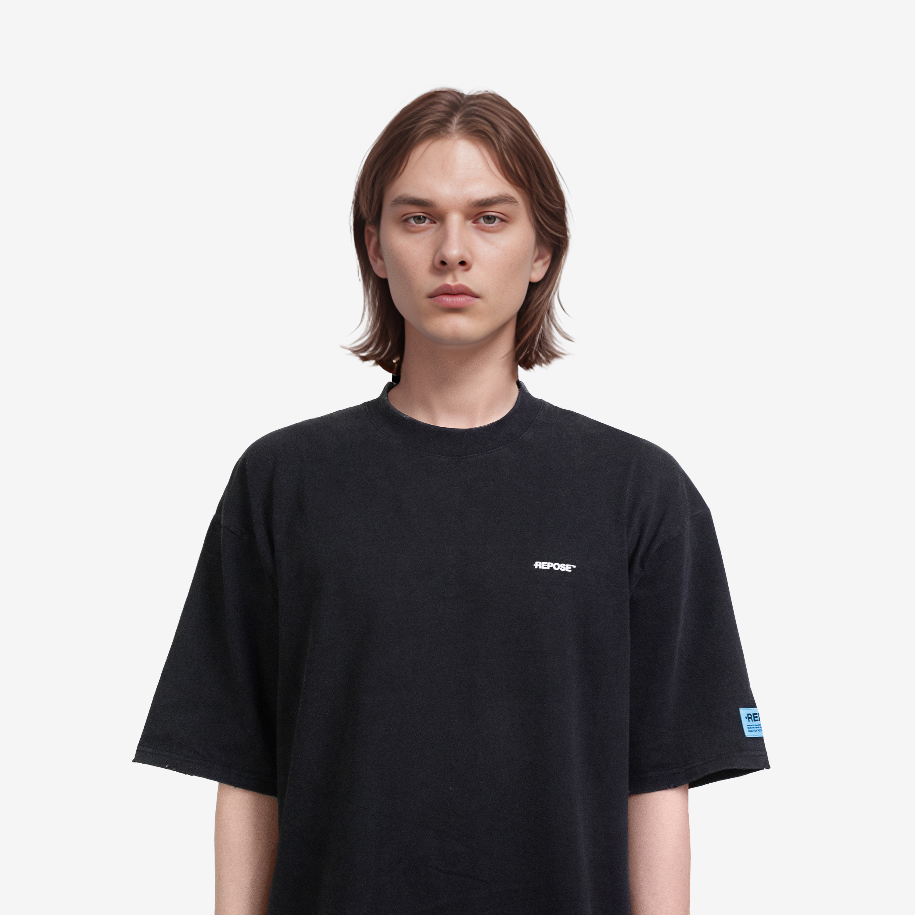 REPOSE Distressed Logo Tee
