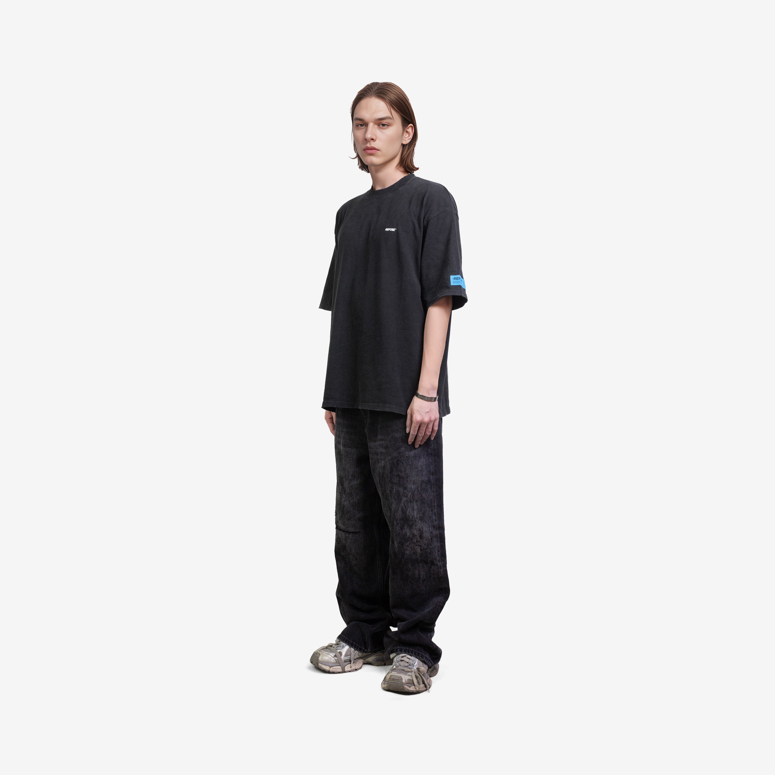 REPOSE Distressed Logo Tee