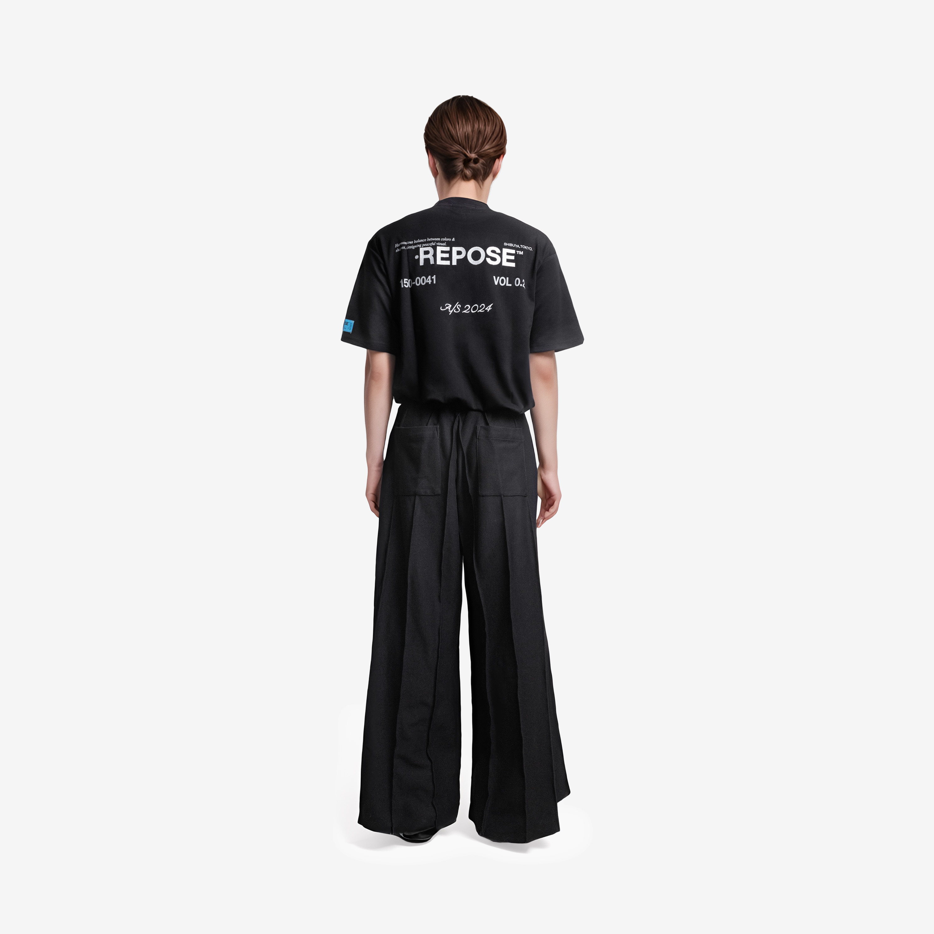 REPOSE Pleated Wide Fit Pants