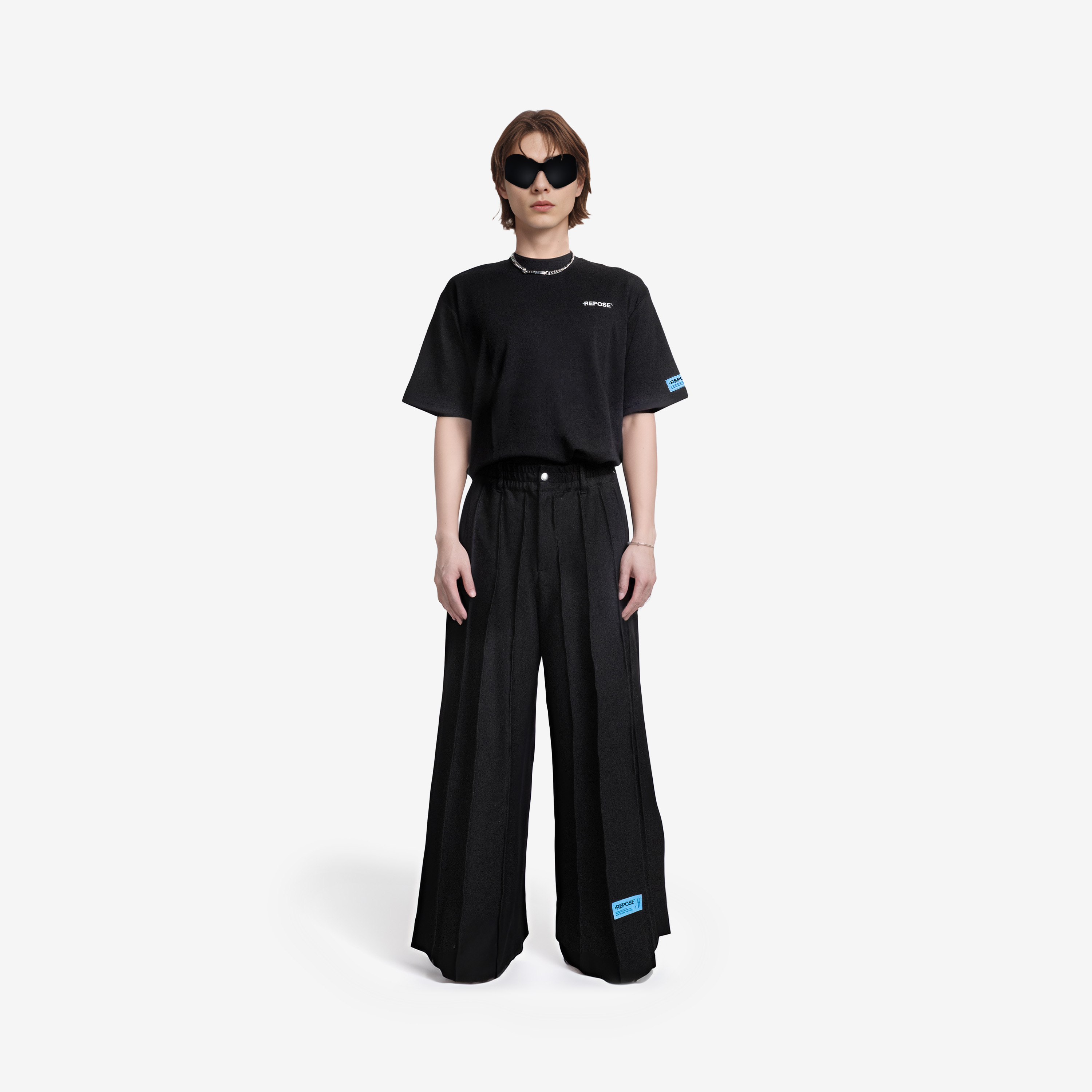 REPOSE Pleated Wide Fit Pants